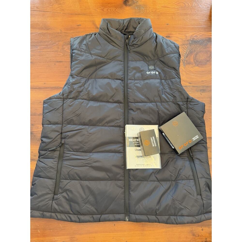 Ororo Men's Classic Heated Padded Vest With Battery & Charger Black Xl Nwt $200 — image 3 of 8
